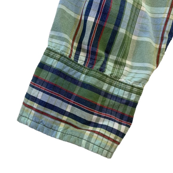 Levi’s Pearl Snap Shirt Mens Size L Long Sleeve Pockets Green Plaid - Picture 7 of 10
